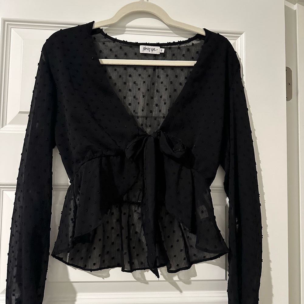 Black Sheer Women's Top